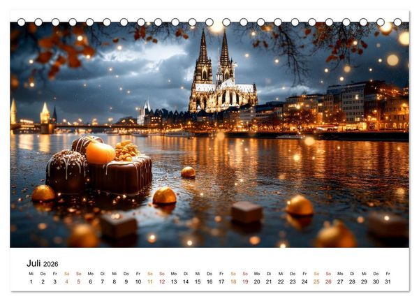 Produktbild: S&uuml;&szlig;e Skyline Symphonie (Tischkalender 2026 DIN A5 quer), CALVENDO Monatskalender