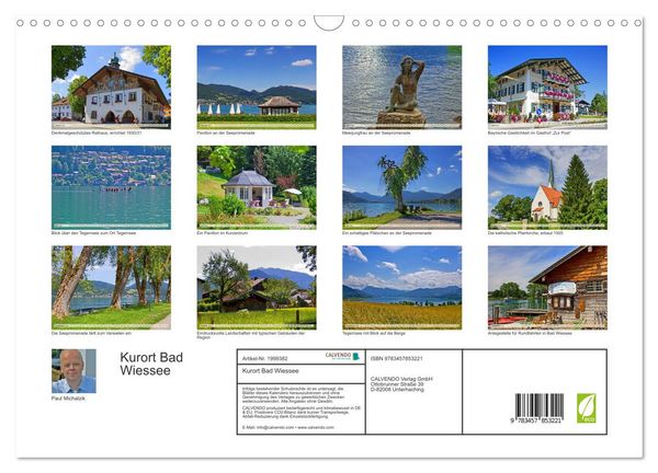 Produktbild: Kurort Bad Wiessee (Wandkalender 2026 DIN A3 quer), CALVENDO Monatskalender