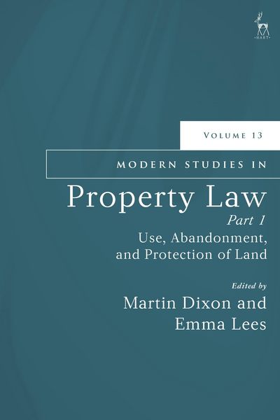 Produktbild: Modern Studies in Property Law, Volume 13, Part 1