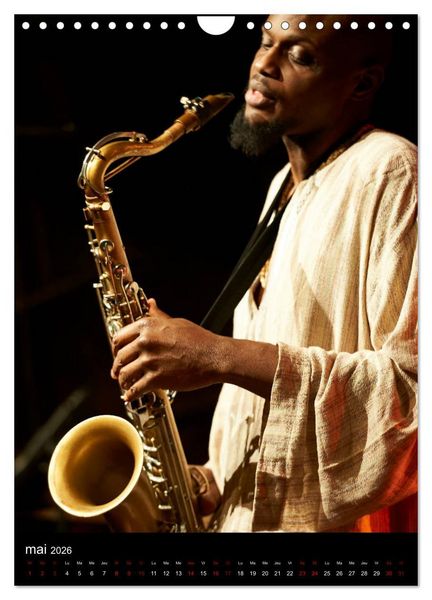 Produktbild: Jazz on sax (Calendrier mural 2026 DIN A4 horizontal), CALVENDO calendrier mensuel