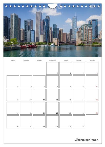 Produktbild: CHICAGO Terminplaner (Wandkalender 2026 DIN A4 hoch), CALVENDO Monatskalender