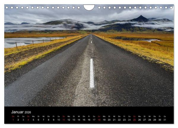 Produktbild: Island - einzigartige Landschaften (Wandkalender 2026 DIN A4 quer), CALVENDO Monatskalender