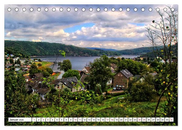 Produktbild: Sehenswertes in der Eifel - Am Rursee unterwegs (Tischkalender 2026 DIN A5 quer), CALVENDO Monatskalender