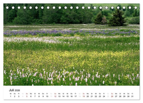 Produktbild: Naturerlebnis im Biosph&auml;renreservat Rh&ouml;n (Tischkalender 2026 DIN A5 quer), CALVENDO Monatskalender