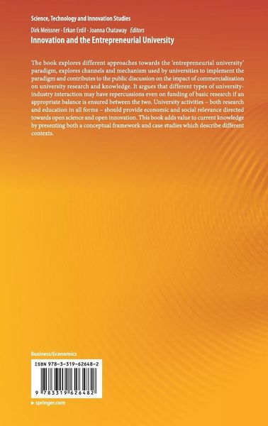 Produktbild: Innovation and the Entrepreneurial University
