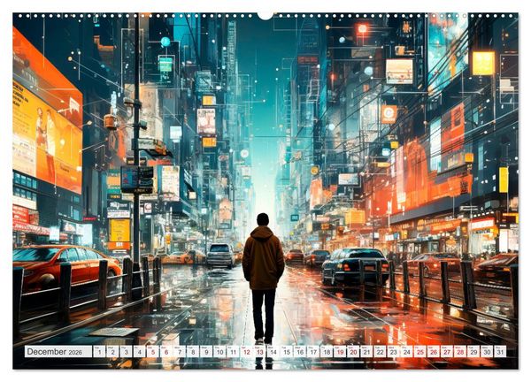 Produktbild: AI PLUS METAVERSE Algorithms and virtual reality (High Quality Premium Wall Calendar 2026 DIN A2 landscape),CALVENDO 12 Month Wall Calendar