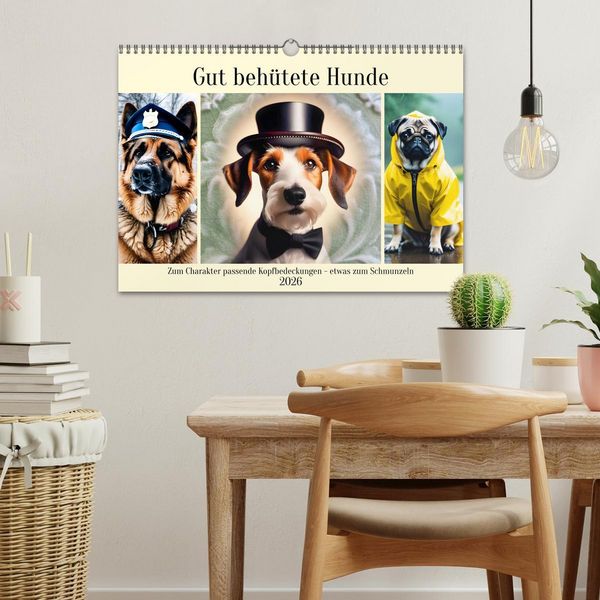 Produktbild: Gut beh&uuml;tete Hunde (Wandkalender 2026 DIN A3 quer), CALVENDO Monatskalender