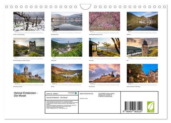 Produktbild: Heimat Entdecken - Die Mosel (Wandkalender 2026 DIN A4 quer), CALVENDO Monatskalender