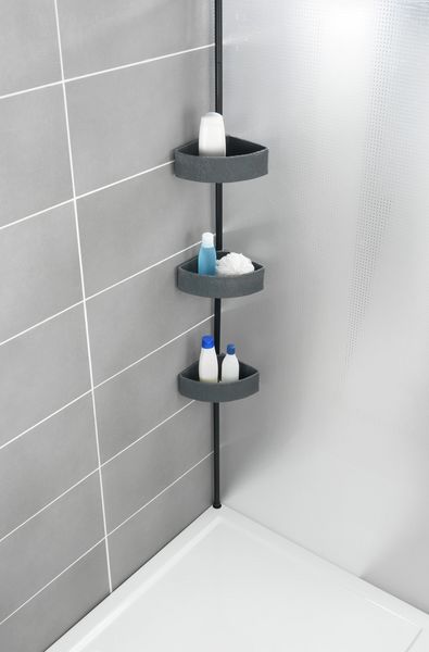 Produktbild: Teleskop-Eckregal Mod. Villata, mit 3 K&ouml;rben aus hochwertigem Polyresin