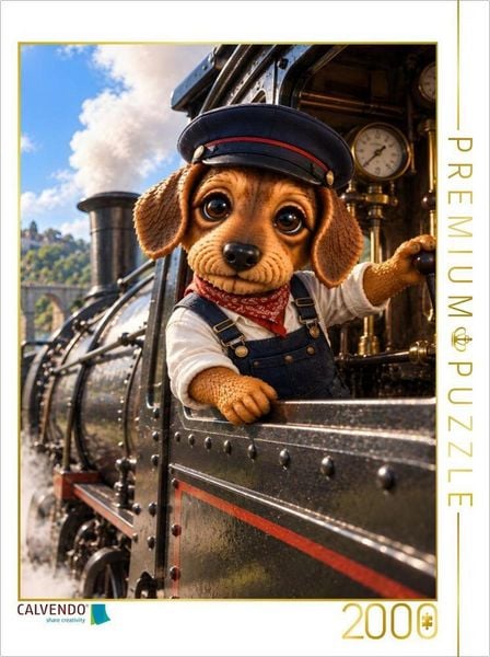 CALVENDO Puzzle Lui als Lokführer | 2000 Teile Lege-Größe 90 × 67 cm Foto-Puzzle für glückliche Stunden