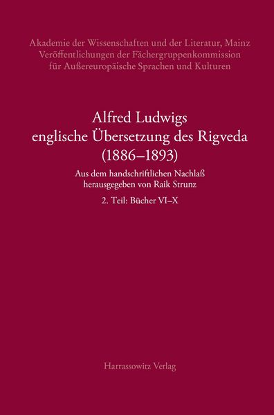 Produktbild: Alfred Ludwigs englische &Uuml;bersetzung des Rigveda (1886-1893)