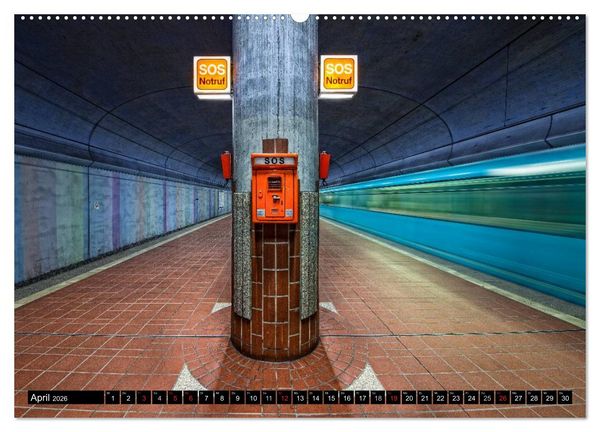 Produktbild: Frankfurt - mit der U-Bahn erfahren (hochwertiger Premium Wandkalender 2026 DIN A2 quer), Kunstdruck in Hochglanz