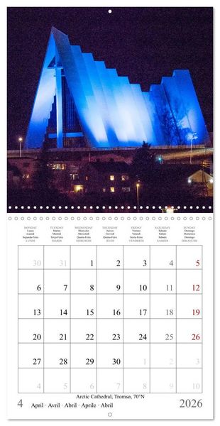 Produktbild: Trondheim, Troms&oslash;, Longyearbyen (Wall Calendar 2026 12 &times; 12 Inch) CALVENDO 12 Month Wall Calendar