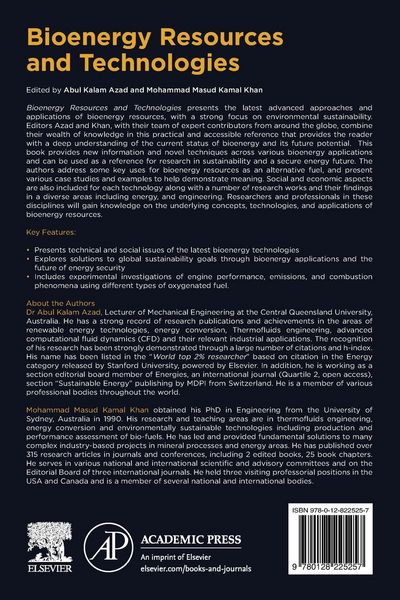 Produktbild: Bioenergy Resources and Technologies