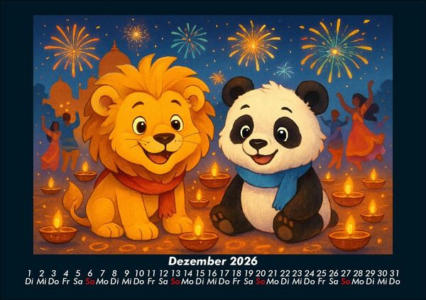 Produktbild: Buschi und Pippin - Abenteuer in Asien 2026 Fotokalender DIN A5