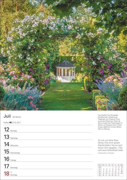 Produktbild: Gartenparadiese Wochenplaner 2027 - 53 faszinierende Fotografien