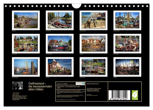 Produktbild: Ostfriesland - die bezaubernden alten H&auml;fen (Wandkalender 2026 DIN A4 quer), CALVENDO Monatskalender