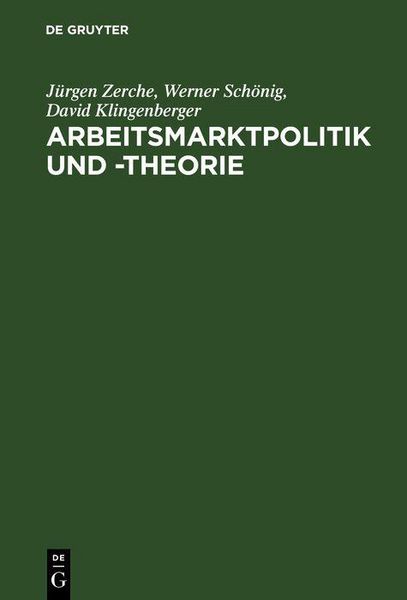Produktbild: Arbeitsmarktpolitik und -theorie