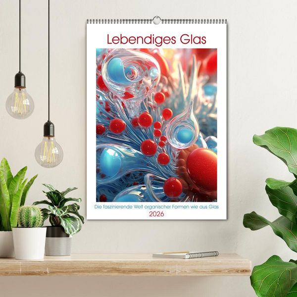 Produktbild: Lebendigs Glas (Wandkalender 2026 DIN A2 hoch), CALVENDO Monatskalender