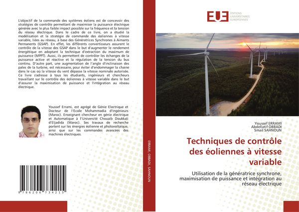 Produktbild: Techniques de contr&ocirc;le des &eacute;oliennes &agrave; vitesse variable