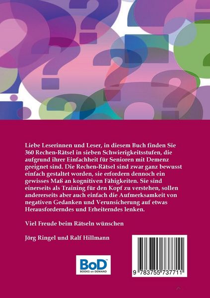 Produktbild: Buch f&uuml;r Senioren mit Demenz - 360 einfache Rechen-R&auml;tsel / Rechen-Spiele: Besch&auml;ftigung, Spa&szlig;, Denksport, Training