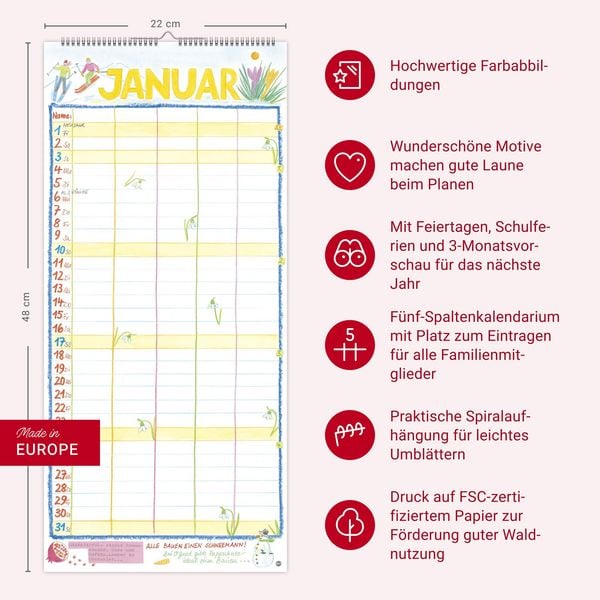 Produktbild: Gabi Kohwagner Unser Familienkalender 2027
