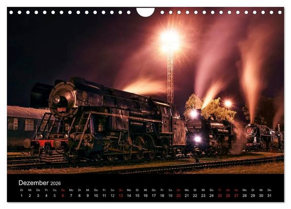 Produktbild: Lokomotiven 2026 (Wandkalender 2026 DIN A4 quer), CALVENDO Monatskalender