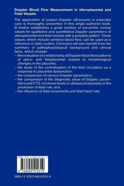Produktbild: Doppler Blood Flow Measurement in Uteroplacental and Fetal Vessels