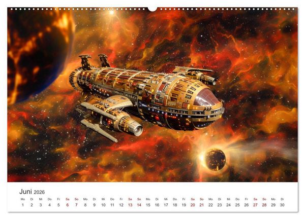 Produktbild: Sternenreisen - Ein kosmischer Kalender (Wandkalender 2026 DIN A2 quer), CALVENDO Monatskalender