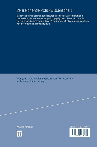 Produktbild: Vergleichende Politikwissenschaft