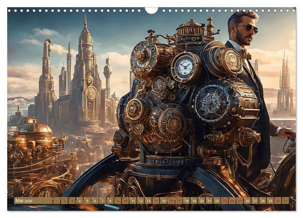 Produktbild: Steampunk - Mensch und Maschine (Wandkalender 2026 DIN A3 quer), CALVENDO Monatskalender
