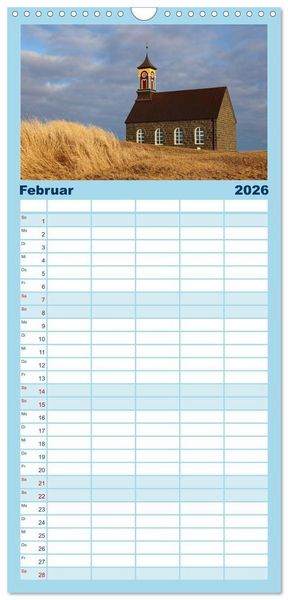 Produktbild: Familienplaner 2026 - Island - Iceland mit 5 Spalten (Wandkalender, 21 x 45 cm) CALVENDO