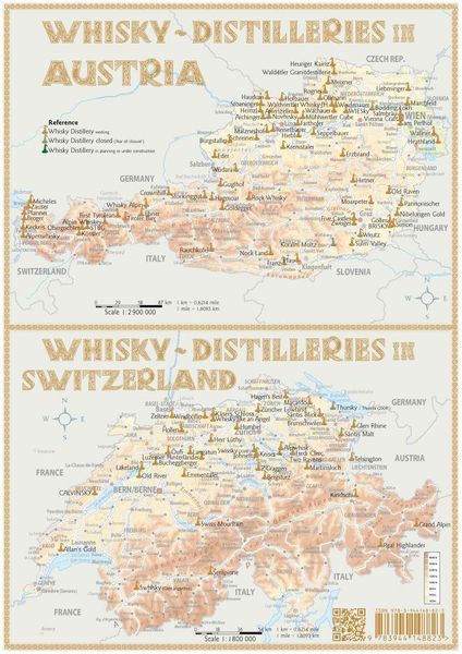 Produktbild: Whisky Distilleries Germany-Austria-Switzerland - Tasting Map