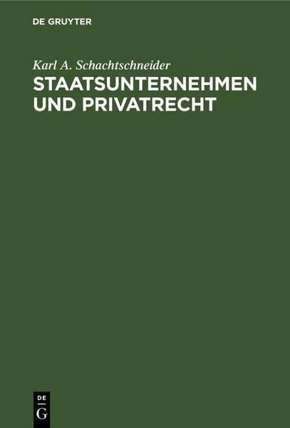 Produktbild: Staatsunternehmen und Privatrecht