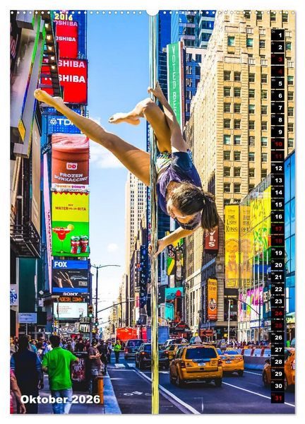 Produktbild: Poledance auf New Yorks Stra&szlig;en (Wandkalender 2026 DIN A2 hoch), CALVENDO Monatskalender