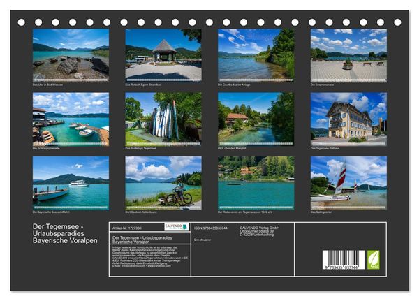 'Der Tegernsee - Urlaubsparadies Bayerische Voralpen (Tischkalender