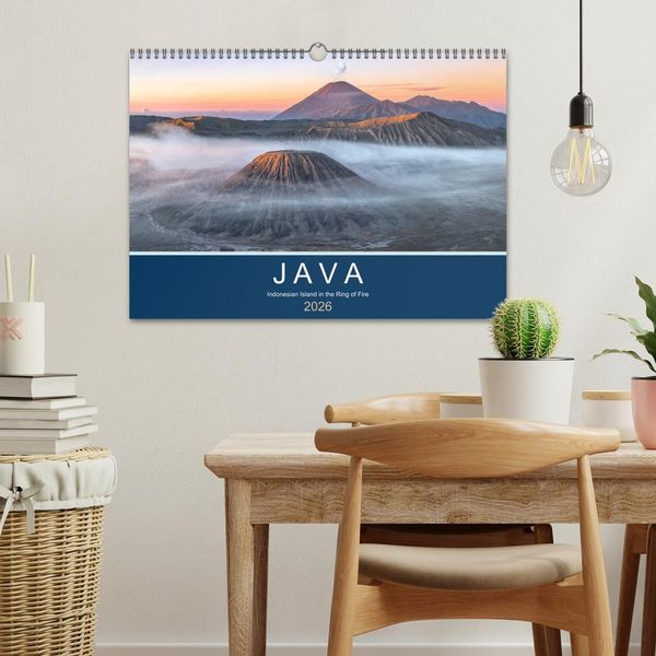 Produktbild: Java, Indonesian Island in the Ring of Fire (Wall Calendar 2026 DIN A3 landscape), CALVENDO 12 Month Wall Calendar