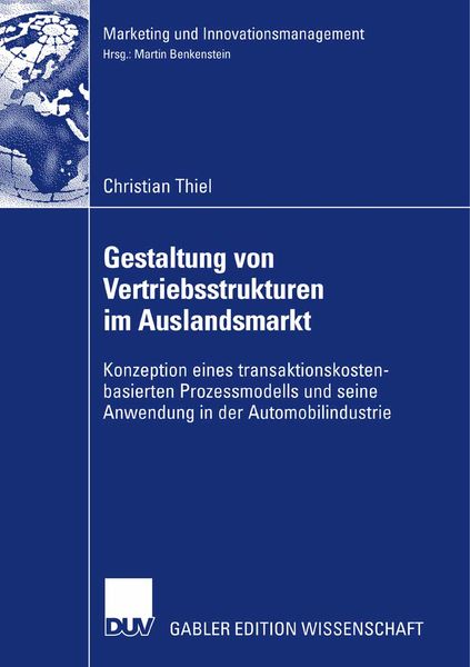 Produktbild: Gestaltung von Vertriebsstrukturen im Auslandsmarkt