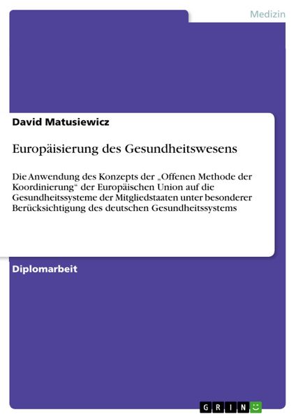 Produktbild: Europ&auml;isierung des Gesundheitswesens