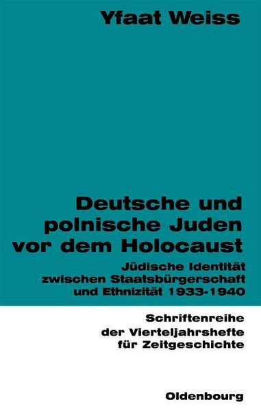 Produktbild: Deutsche und polnische Juden vor dem Holocaust
