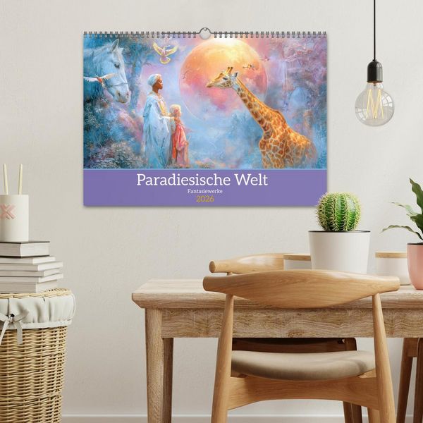 Produktbild: Paradiesische Welt - Fantasiewerke (Wandkalender 2026 DIN A3 quer), CALVENDO Monatskalender