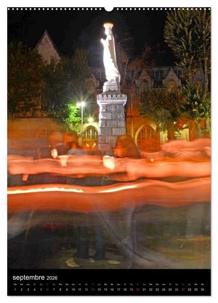 Produktbild: Lourdes en lumi&egrave;re (Calendrier mural 2026 DIN A2 horizontal) calendrier de bureau