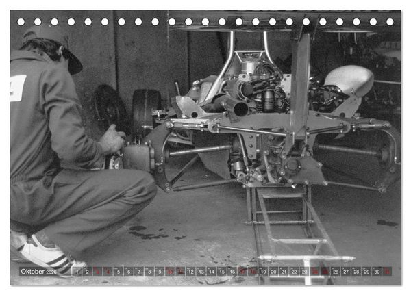 Produktbild: Formel, Rennen, Boxengasse 1971-&acute;83 (Tischkalender 2026 DIN A5 quer), CALVENDO Monatskalender
