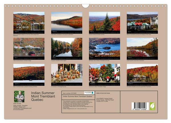 Produktbild: Indian Summer Mont Tremblant Quebec (Wall Calendar 2026 DIN A3 landscape), CALVENDO 12 Month Wall Calendar