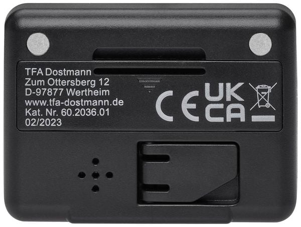 Produktbild: TFA Dostmann 60.2036.01 Quarz Wecker Schwarz Alarmzeiten 1 1 Timerzeit