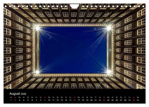 Produktbild: Hamburg - Lichter der Nacht (Wandkalender 2026 DIN A4 quer), CALVENDO Monatskalender