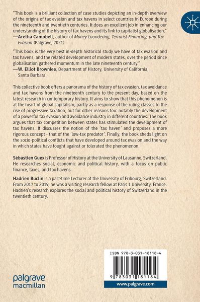 Produktbild: Tax Evasion and Tax Havens since the Nineteenth Century
