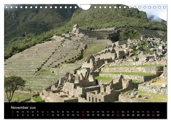 Produktbild: Machu Picchu - Die Stadt in den Wolken (Wandkalender 2026 DIN A4 quer), CALVENDO Monatskalender