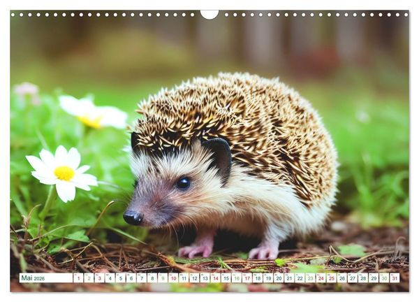 Produktbild: Niedliche Igel (Wandkalender 2026 DIN A3 quer), CALVENDO Monatskalender