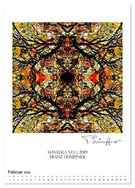 Produktbild: Mandala Artworks - Kunstkalender von Franz Huempfner (Tischkalender 2026 DIN A5 hoch), CALVENDO Monatskalender